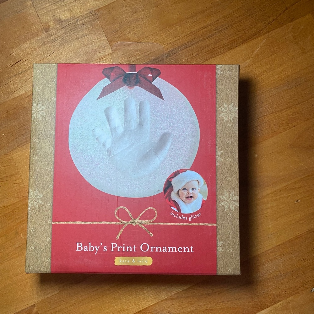 Kate & Milo Ornament Kit Baby’s Hand Print Christmas Ornament Keepsake D…